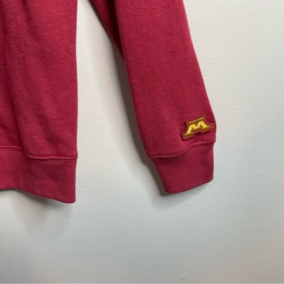 Pink Victorias Secret University of Minnesota Lace Up Oversized Sweatshirt Top S - Picture 6 of 11